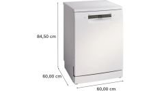 SMS4EKW62T Serie 6 Solo Bulaşık Makinesi 60 cm Beyaz