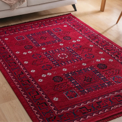 Derya Home Semerkant SN04 Kırmızı Serpme Motifli Vintage Halı