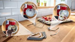 Bosch Serie 4 Mutfak Makinesi MUM 5 1000 W Kırmızı, Gümüş MUM5X720