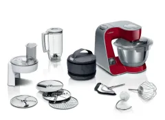 Bosch Serie 4 Mutfak Makinesi MUM 5 1000 W Kırmızı, Gümüş MUM5X720
