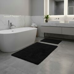 Derya Home Luna Tavşan Postu Görünümlü Ultra Yumuşak 2’li Banyo Seti