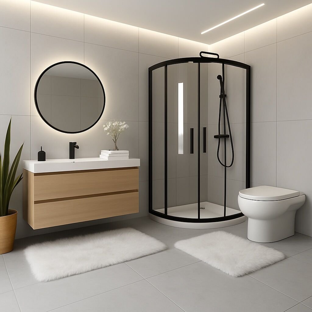 Derya Home Luna Tavşan Postu Görünümlü Ultra Yumuşak 2’li Banyo Seti- Beyaz 80 x50 cm