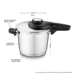 Jumbo Prime Master 4+6 Litre Düdüklü Tencere Seti