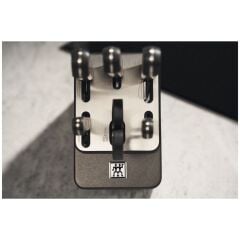 Zwilling Gourmet Blok Bıçak Seti Kendinden Bilemeli | Dişbudak Ağacı | 7-Parça